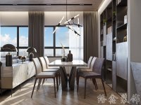 現(xiàn)代風格家居裝修裝飾室內設計效果-A8109-3